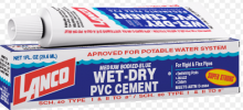PVC Cement 1oz Wet&Dry Tube Lanco TP-248-20 - ADH097