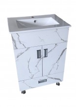 VANITY SET CALACATTA WHITE & GRAY 60CM SAN515